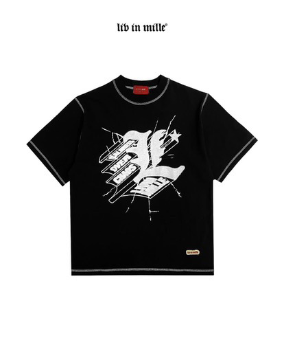 For Her Blurred Body Fit Jersey Black Ukuran S-Xl: Jersey La