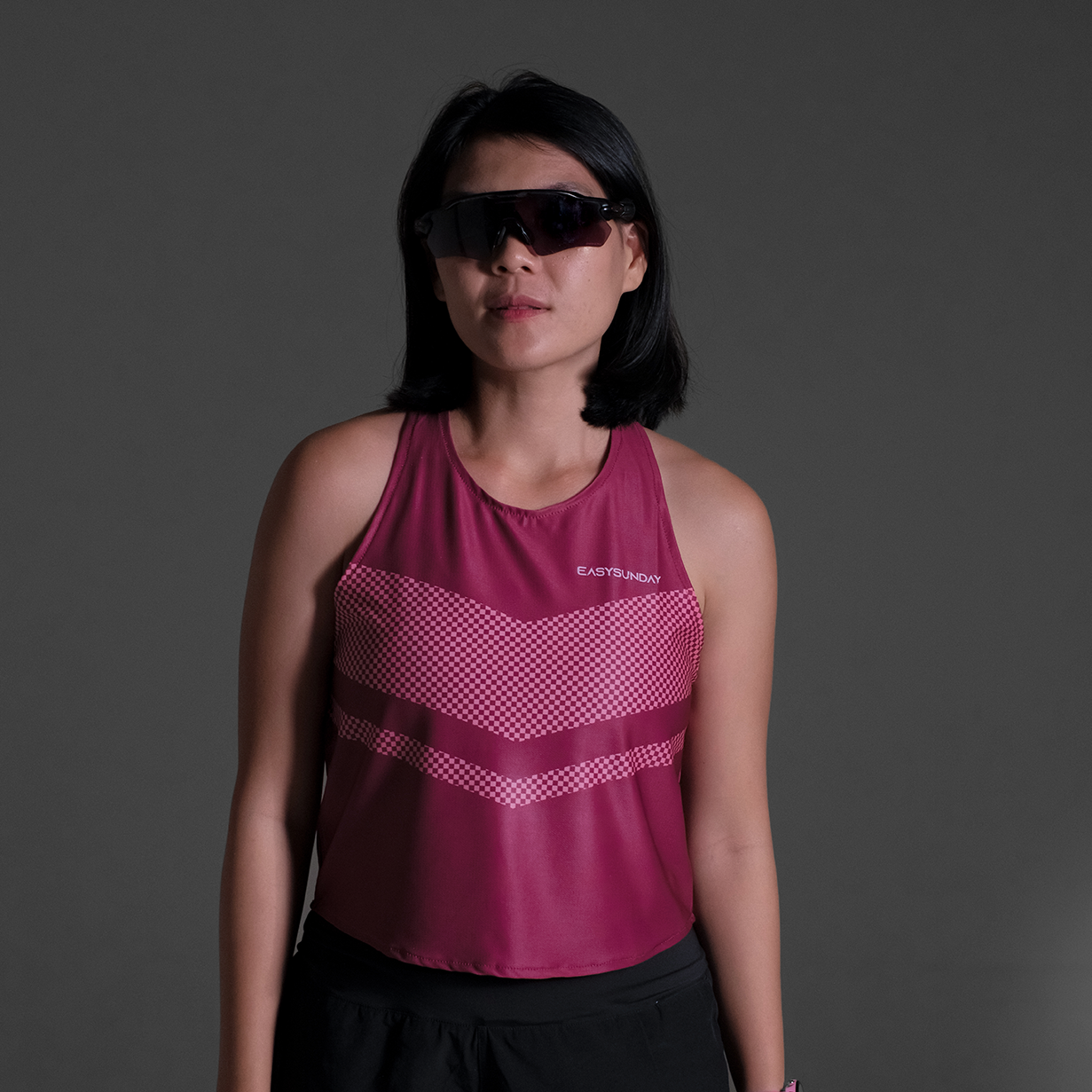 S.E MAROON SINGLET WOMAN - Easy Sunday Running