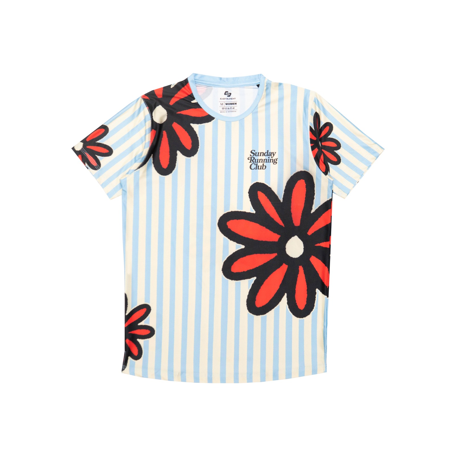 BLOOM LINEAR YELLOW BLUE WOMEN SHORT SLEEVE